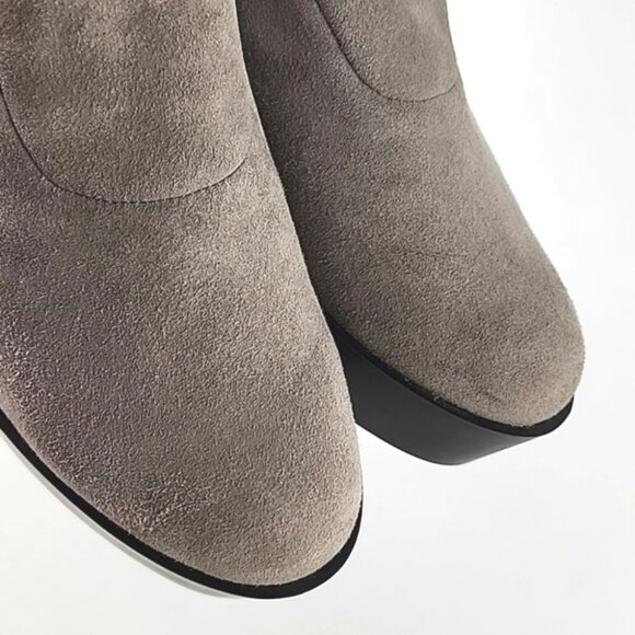 Donald Pliner Women's Cape Wedge Platform Taupe Suede Leather Loafer Size 7.5M - Picture 8 of 15